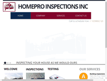 Tablet Screenshot of homeproinspections.biz